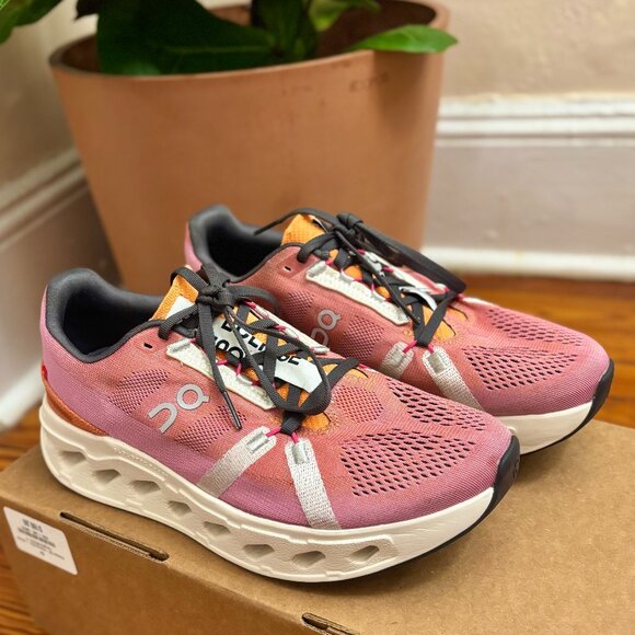 NIB On Running Cloudeclipse Running Shoe in Tangerine/Ivory, Size 9 - Picture 5 of 14